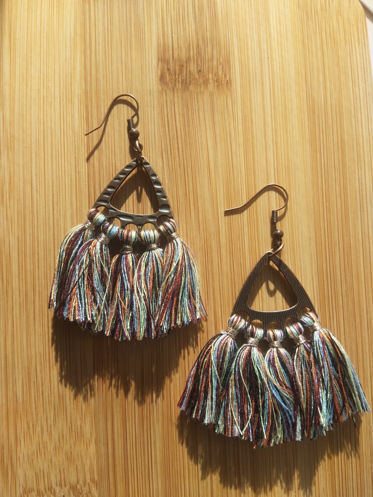 Image of Naturally Yours Tassel Fringe Earrings 