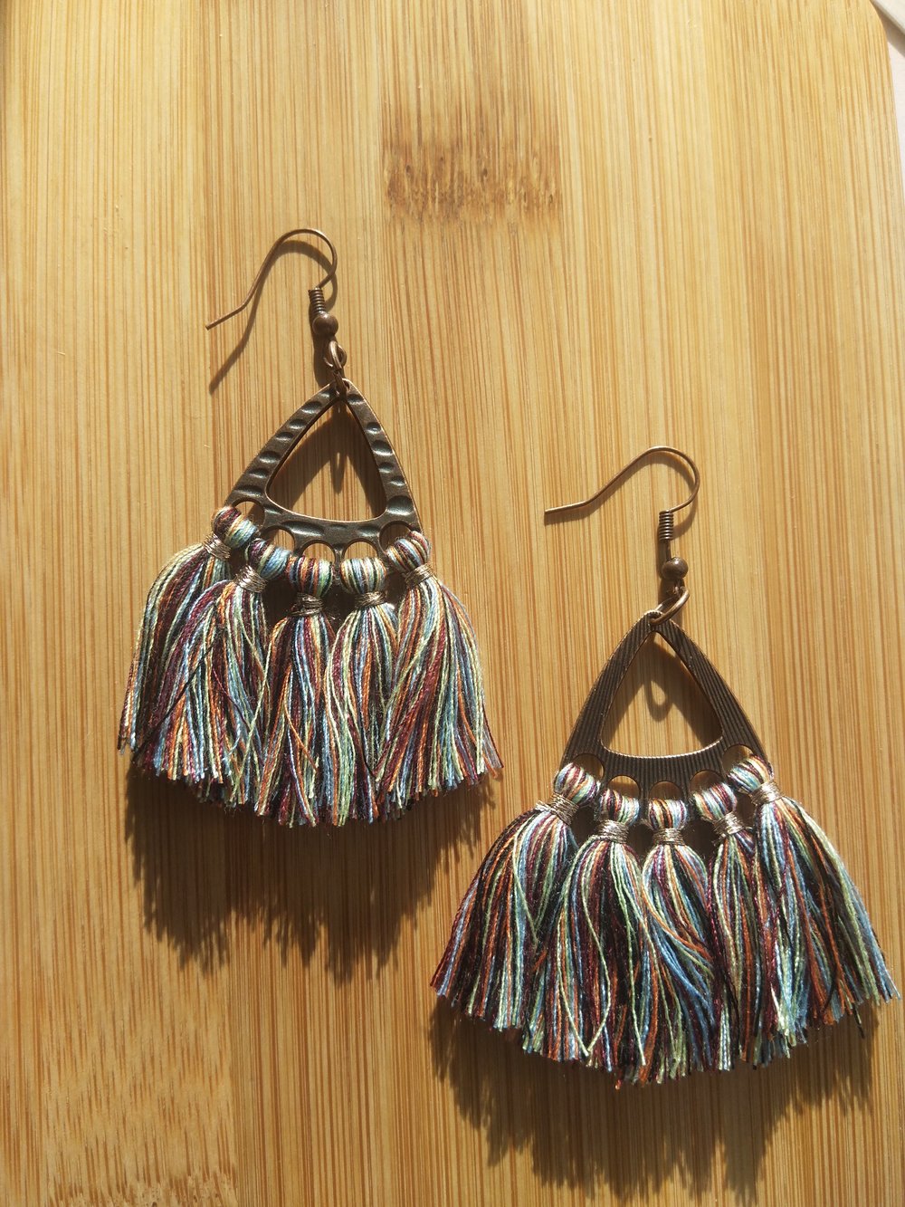 Image of Naturally Yours Tassel Fringe Earrings 