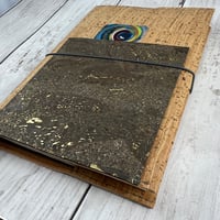 Image 1 of A5 Cork Folio Cover with Elastic Cord Closure