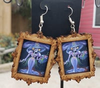 Image 4 of Wood frame print earrings 