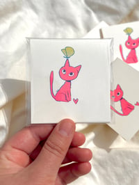 Image 1 of Set of 3 little Cat Love cards