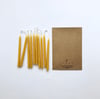 mini beeswax candles - set of 10 