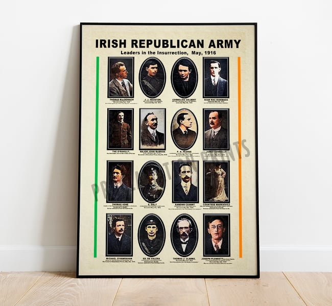 1916 Easter Rising Leaders A3 Print (Unframed). | Proclamation Prints