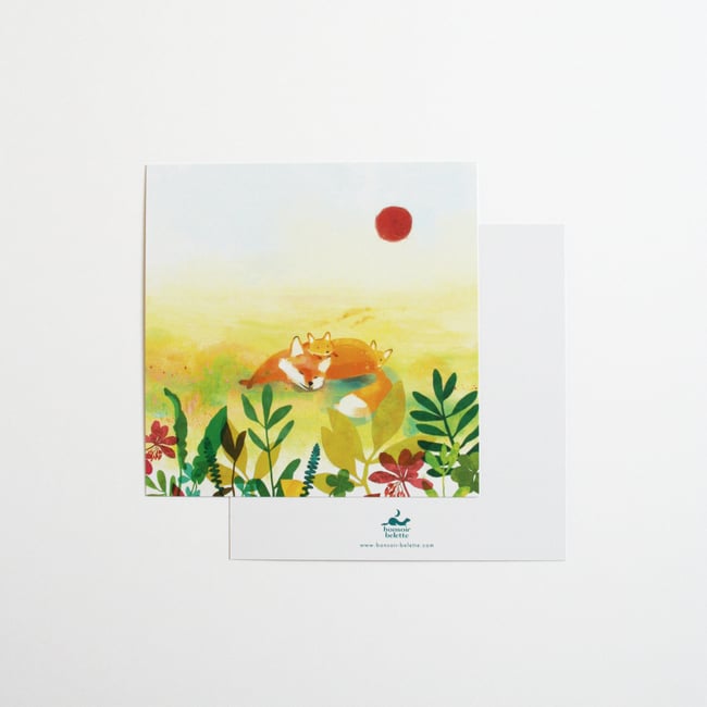 Lot de 3 cartes postales Renard