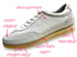 Six feet white leather trainer shoes  Image 2