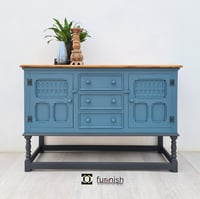 Image 1 of Vintage Oak Large Sideboard with a Coastal Vibe - Request a Custom Order