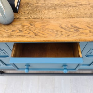 Image of Vintage Oak Large Sideboard with a Coastal Vibe - Request a Custom Order