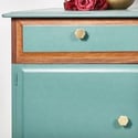 Large Stag Minstrel Vintage Mahogany Sideboard - Refurbished in a beautiful tranquil green