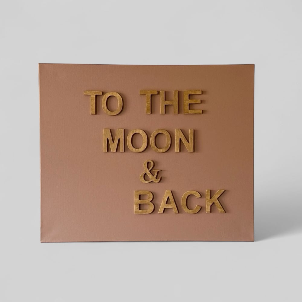 Image of Farrow & Ball Canvas “ To the moon & Back”