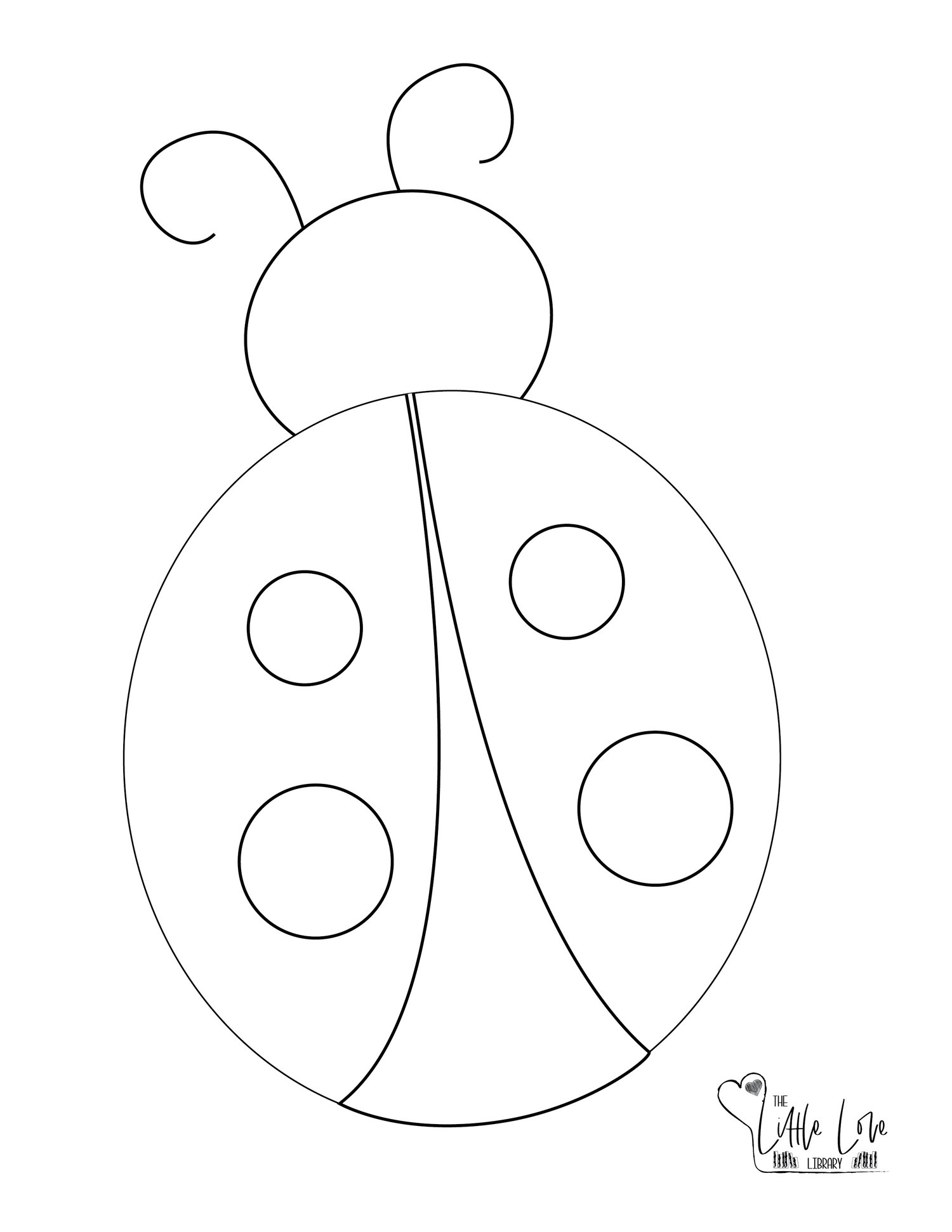 Image of Ladybug Coloring Sheet- Digital Download