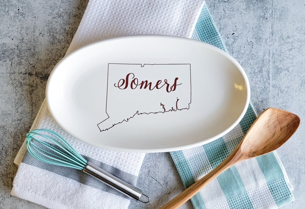 Image of Your Hometown Platter with State Outline