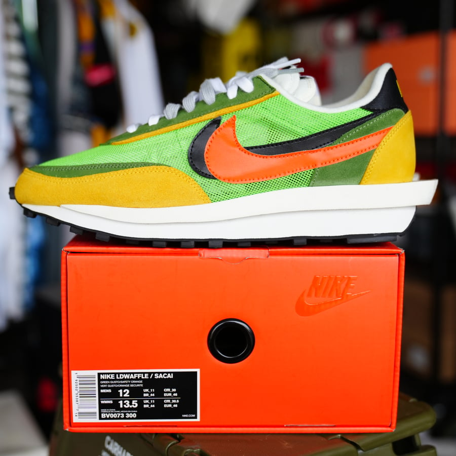 Image of Nike LD Waffle sacai Green Gusto