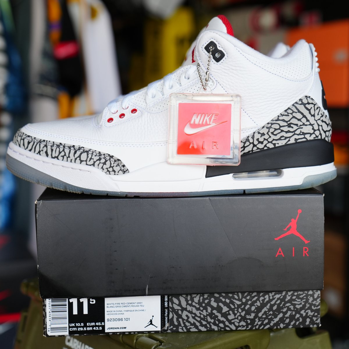 Bull's Bodega — Jordan 3 Retro Free Throw Line White Cement