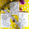 Cartes à colorier de Pâques
