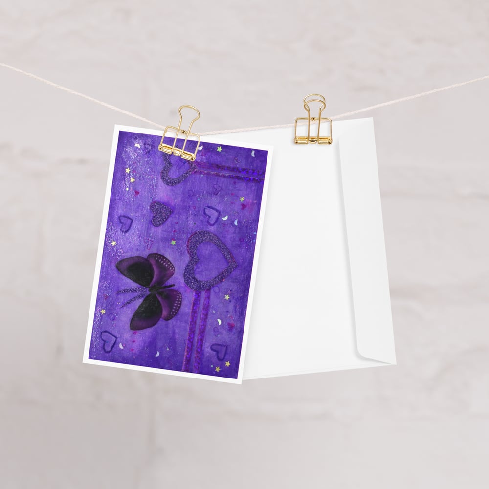 Image of Skyline Card - Purple