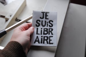 Je suis libraire - zine linogravé