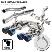 Image 3 of 2015-2021 Subaru WRX STI 4" R400 Style Quad Tip Stainless Steel Catback Exhaust System