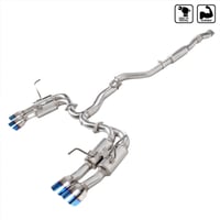 Image 1 of 2015-2021 Subaru WRX STI 4" R400 Style Quad Tip Stainless Steel Catback Exhaust System