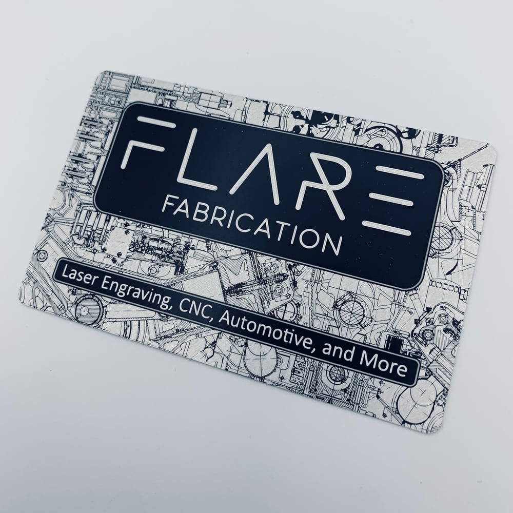 Ødelægge kulhydrat hvede Laser Engraved Metal Business Cards | FLARE FABRICATION