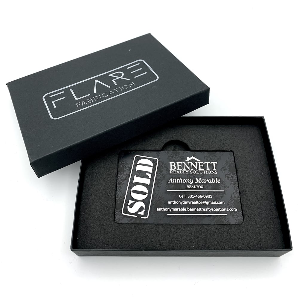 Laser Engraved Metal Business Cards