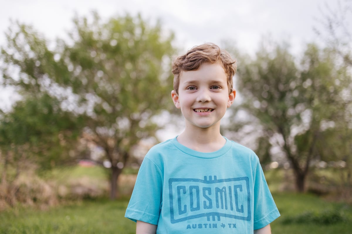 Kid's Bowtie Tee - Turquoise