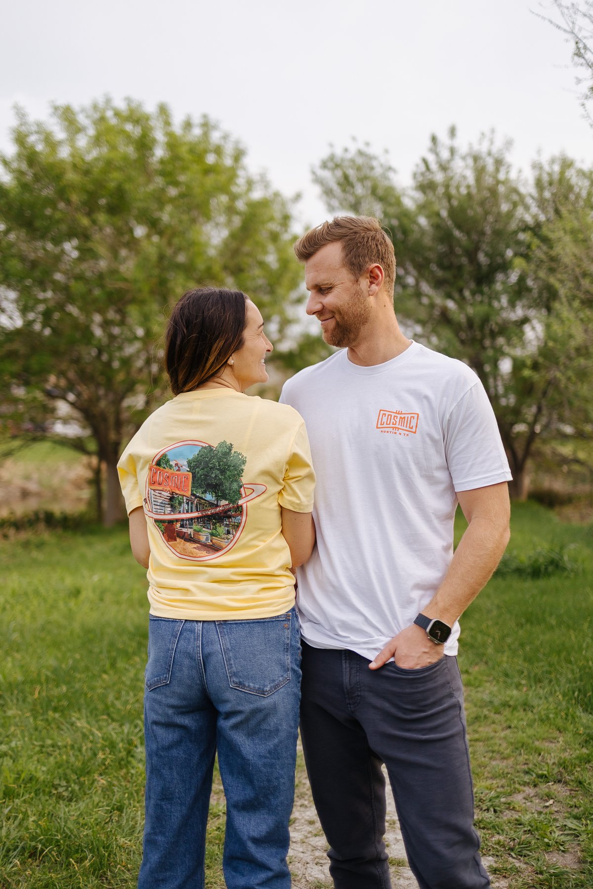 Cosmic Planet Tee - White or Yellow