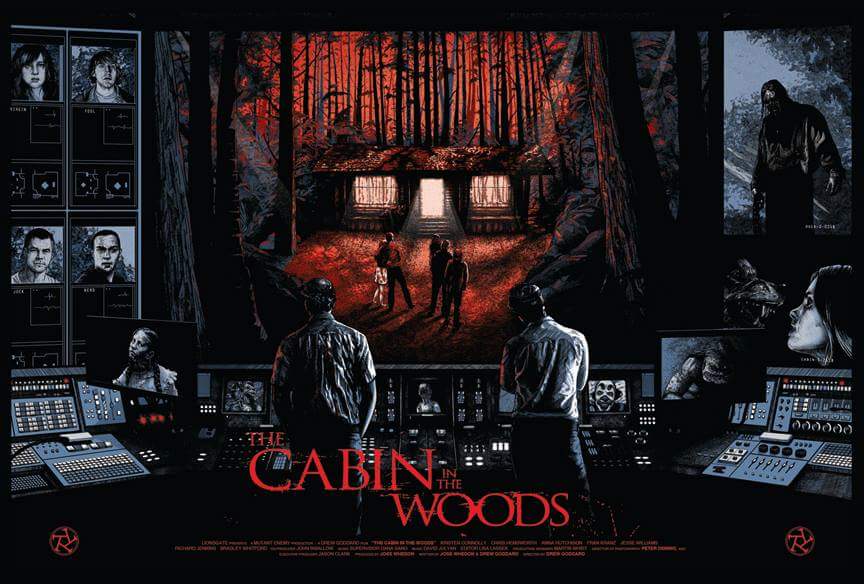 Image of SCRATCH & DENT 24X36 THE CABIN IN THE WOODS NUMBERED SCREEN PRINT 