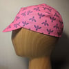 Cotton cycling cap - pink bees