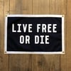 LIVE FREE OR DIE CAMP FLAG