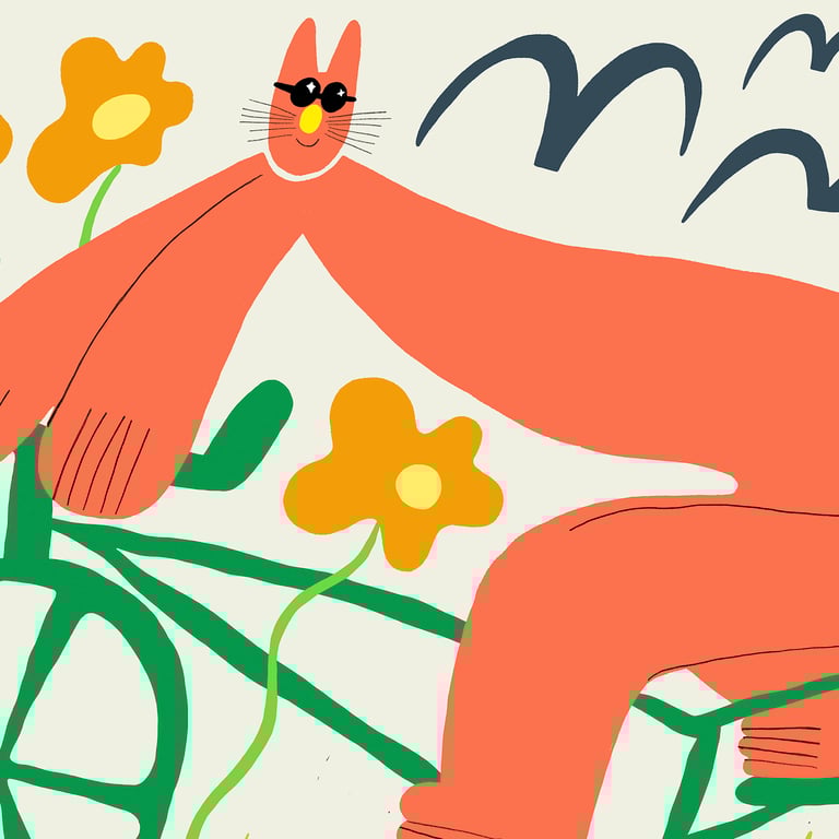 Cat on Wheels Image 2