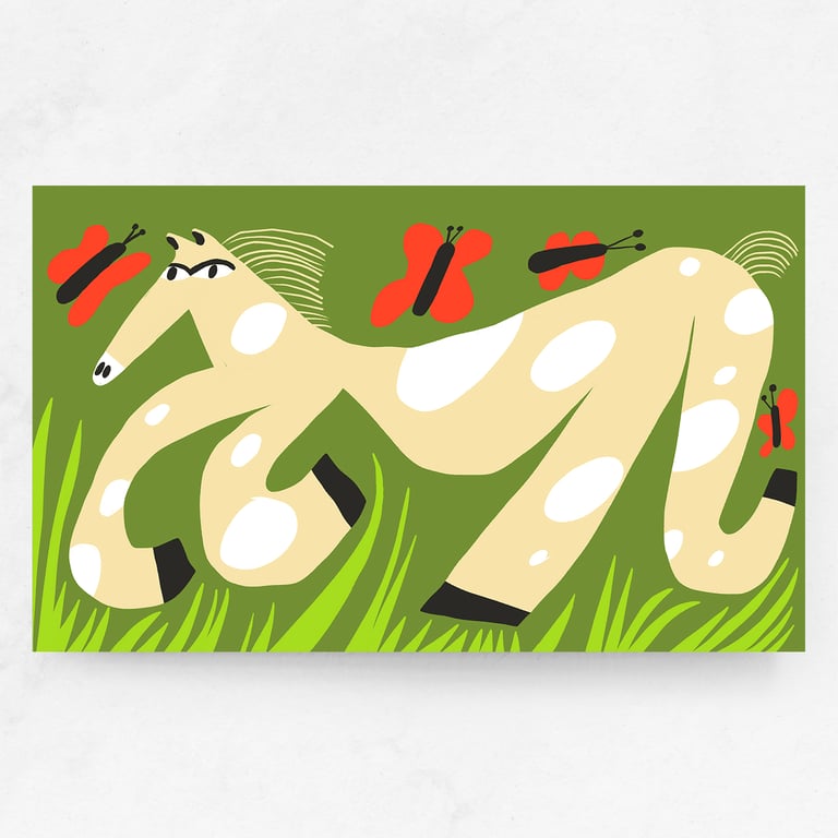 Horse and Butterflies