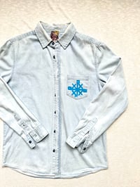 Image of that port long sleeve denim button up 