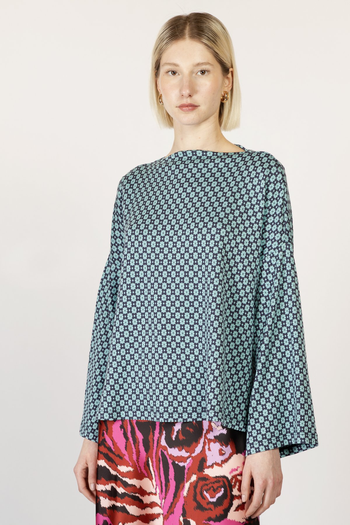 Image of MAGLIA MALMO MOSAICO BLU €137 - 50%