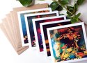 Lily Greenwood Greetings Cards - Koi Collection - 5 Blank Cards with Envelopes