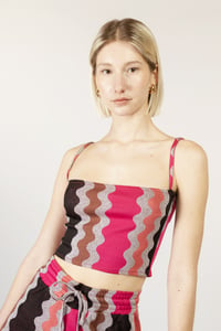 Image 1 of TOP MALAGA ONDE NERO/FUCSIA €89 - 50%