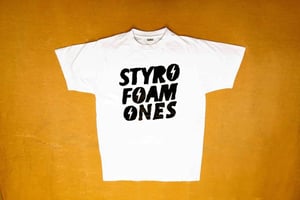 Image of White Styrofoam Ones Logo Tees
