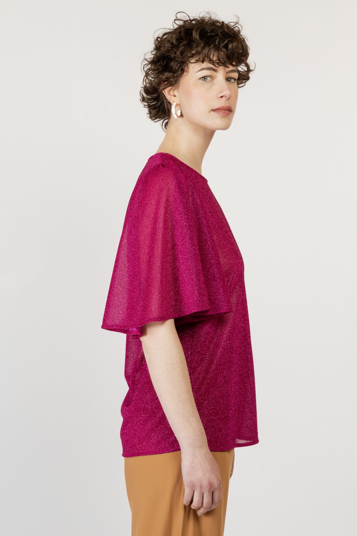 Image of MAGLIA MINA LUREX FUCSIA €89 - 50%