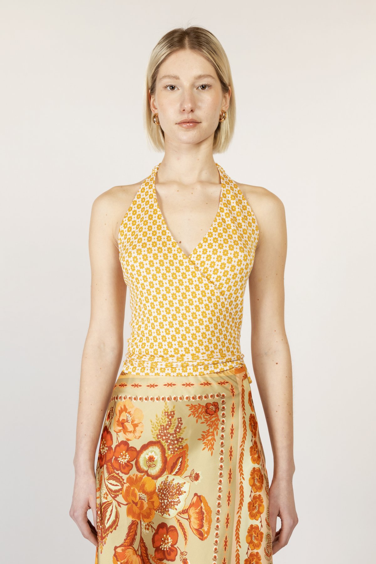Image of TOP MANHATTAN MOSAICO BIANCO/SENAPE €91 - 50%