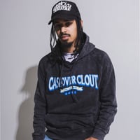 Image 2 of Vintage Washed Hoodie (Black)