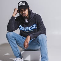 Image 3 of Vintage Washed Hoodie (Black)