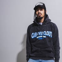 Image 4 of Vintage Washed Hoodie (Black)