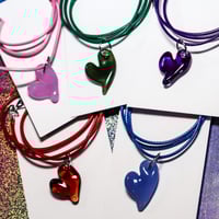 Image 2 of Glass Heart Pendants