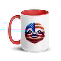 Image 24 of Independence Day Sloth USA Flag Coffee Mug