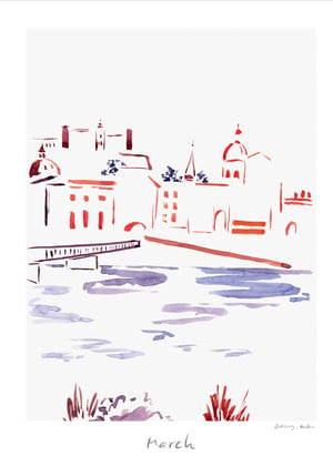 Wall Calendar "Travel Drawings" 