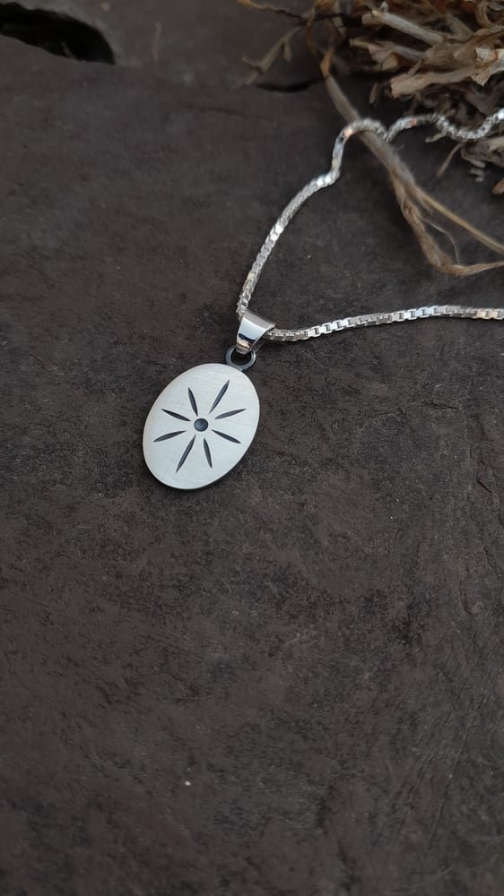 Image of Oval Star Pendant 