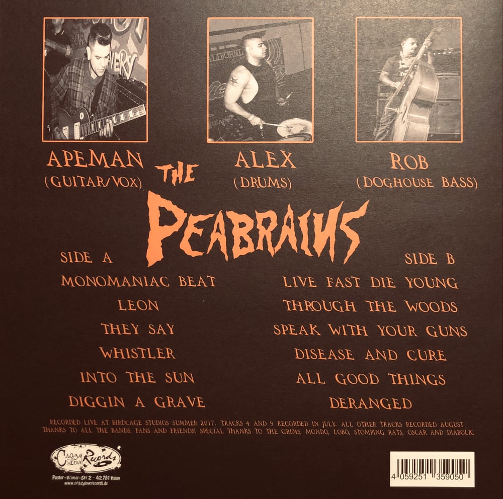 THE PEABRAINS - IN THE HANGMAN'S SHADOW (LP) BLACK + PATCH