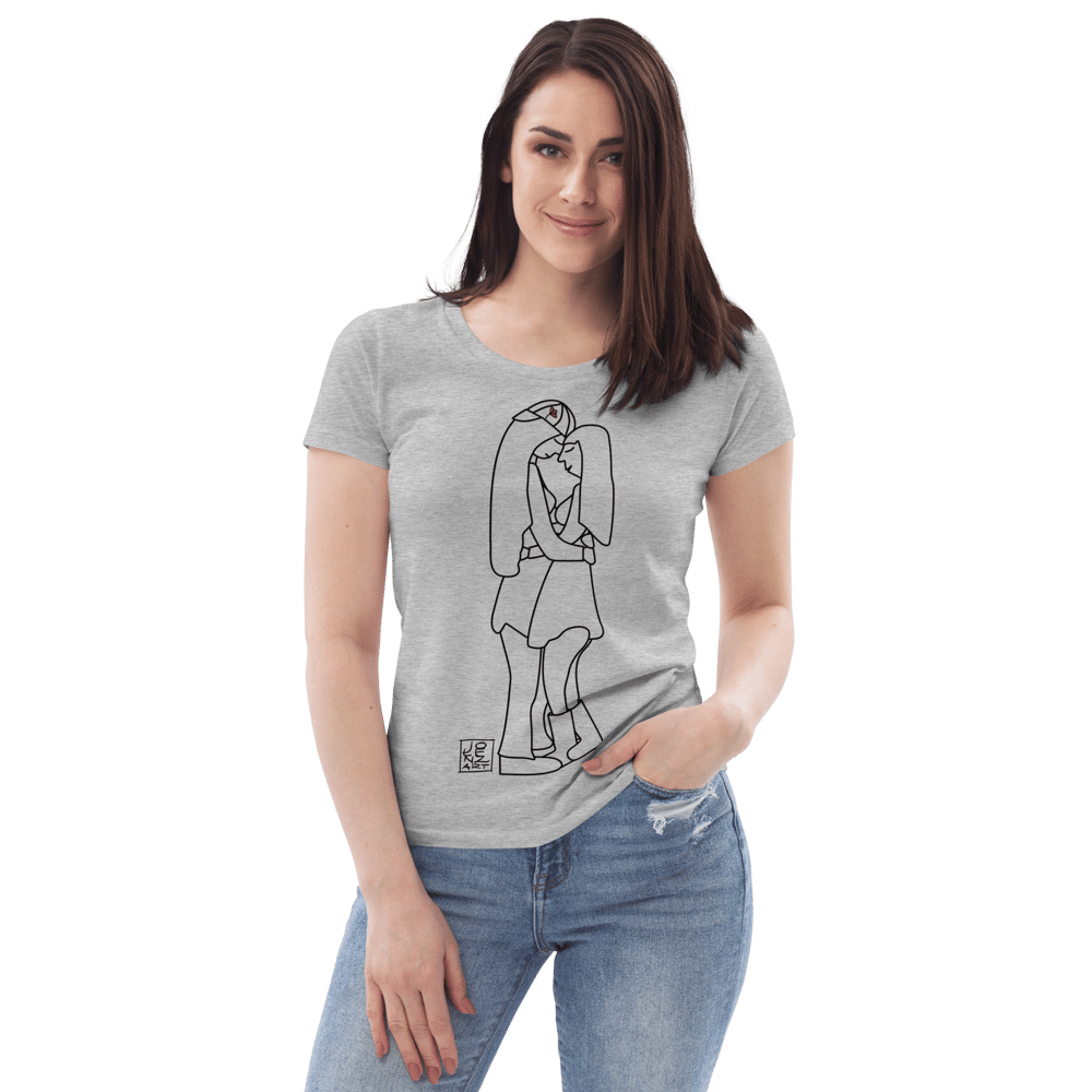 Image of Women's fitted eco tee Love Couple