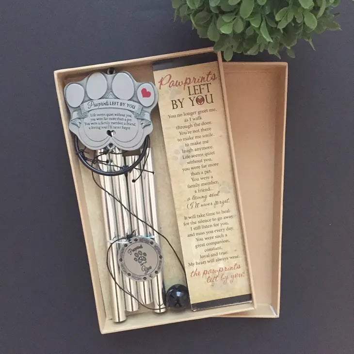 Image of Pawprints Left By You Pet Memorial Windchime