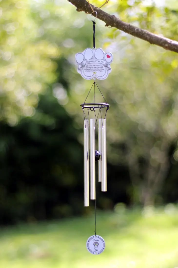 Image of Pawprints Left By You Pet Memorial Windchime