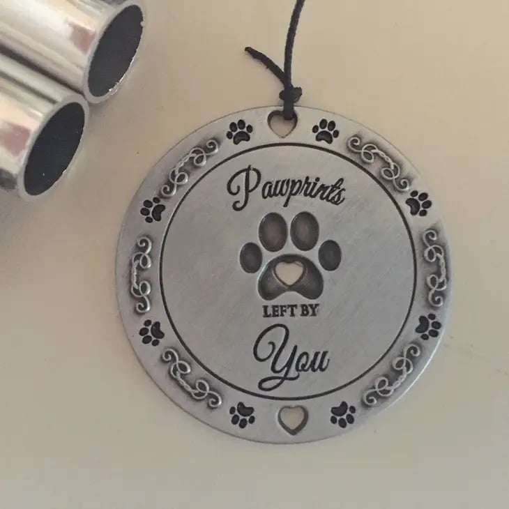 Image of Pawprints Left By You Pet Memorial Windchime